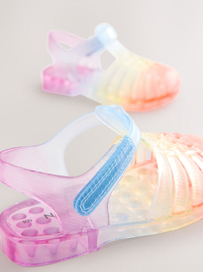 Multi Rainbow Jelly Sandals image 4