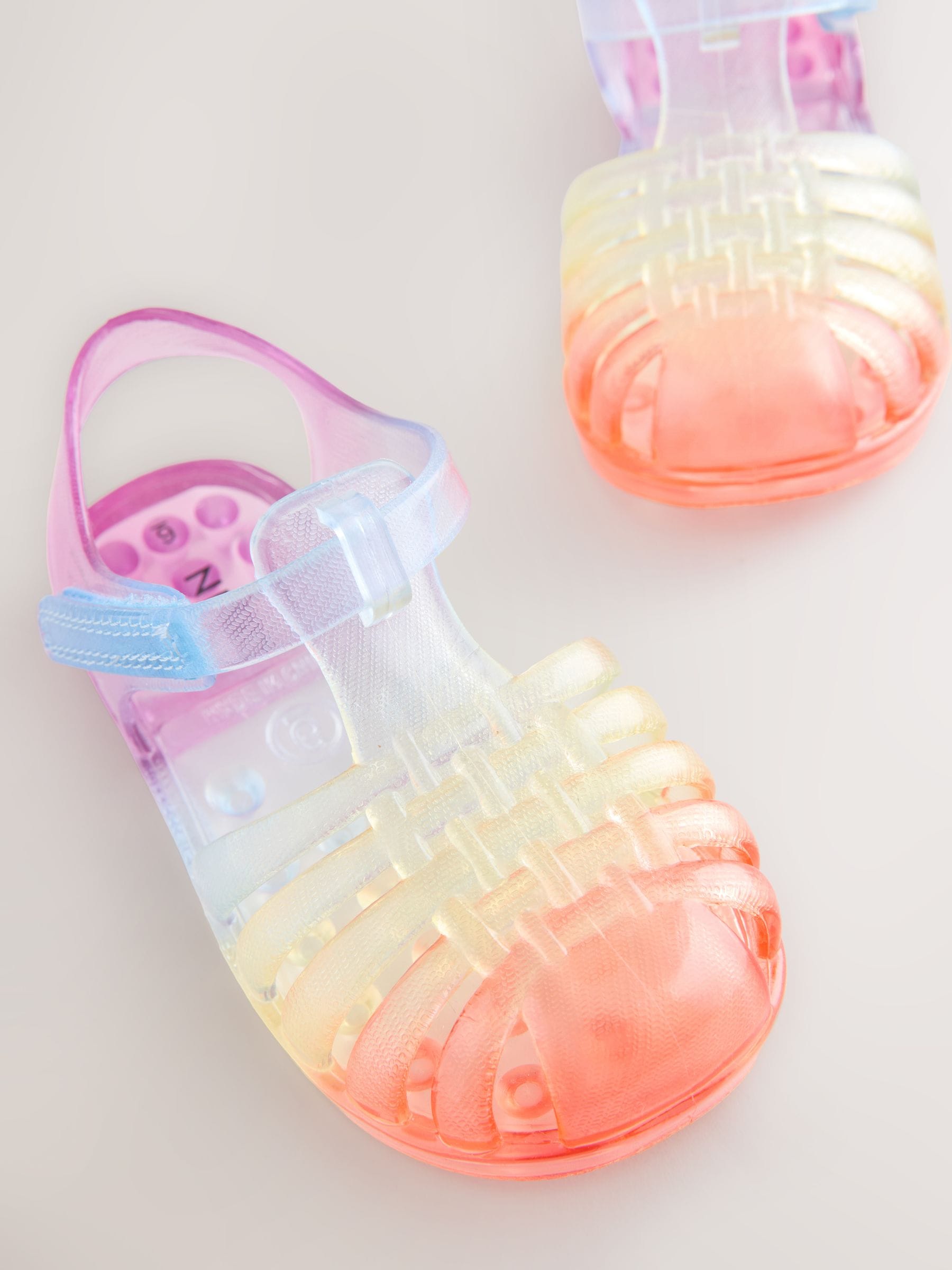 Multi Rainbow Jelly Sandals image 5