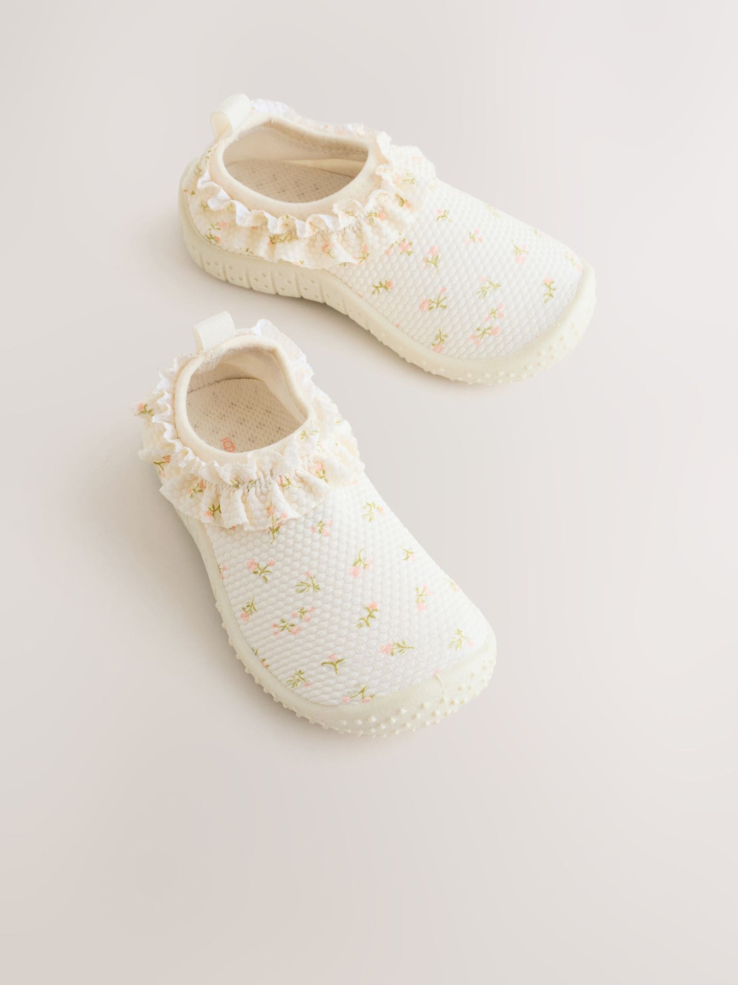 Cream Floral Swim Socks image 1