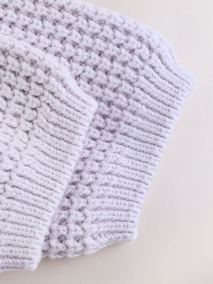 Dsiney Kidz - Lilac Purple Frill Collar Knitted Baby Cardigan (0mths-2yrs) image 4