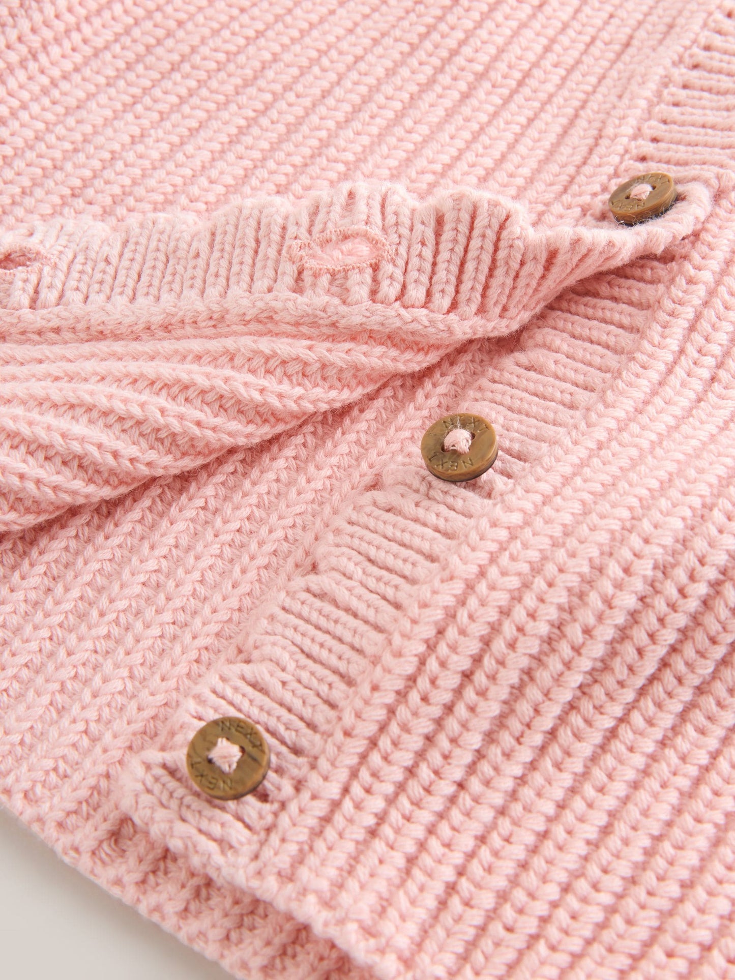 Dsiney Kidz - Pink Scallop Hem Knitted Baby Cardigan (0mths-2yrs) image 8