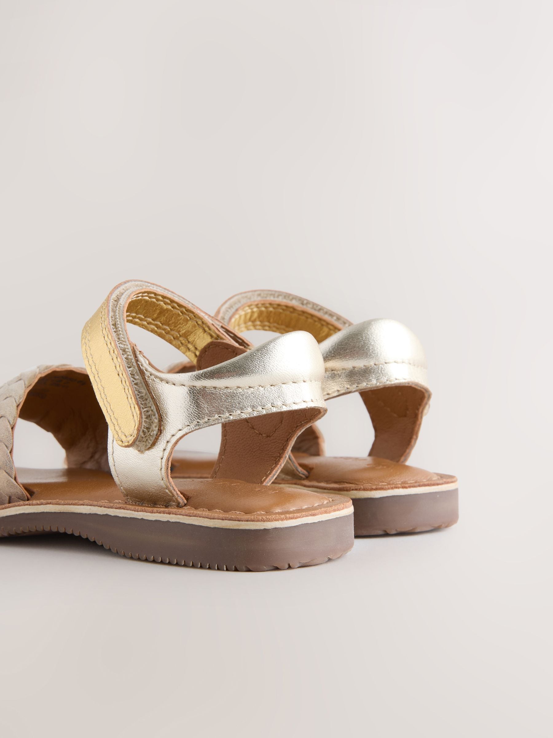 Gold Standard Fit (F) Leather Twist Sandals with Touch Fastening image 5