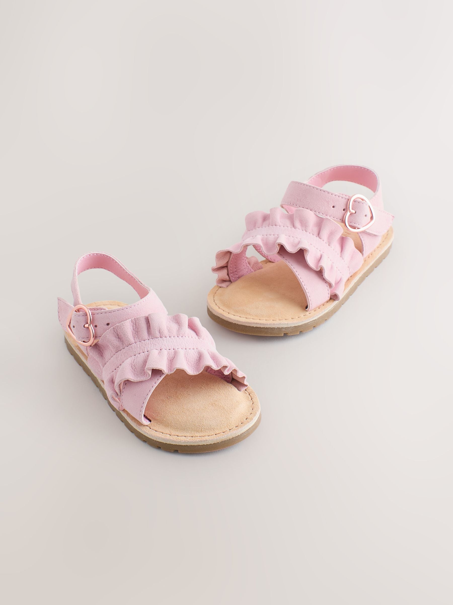 Pink Ruffle Buckle Fastening Sandals image 3