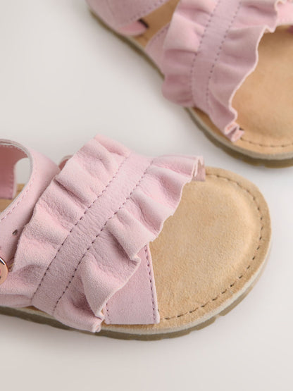Pink Ruffle Buckle Fastening Sandals image 5
