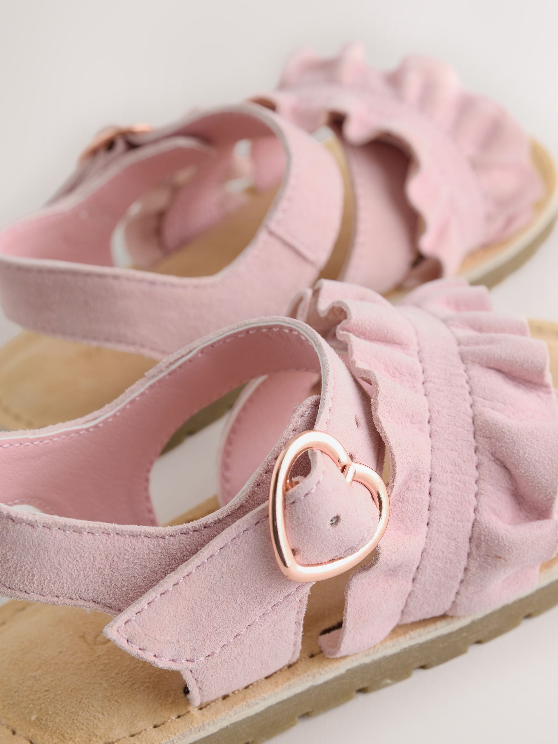 Pink Ruffle Buckle Fastening Sandals image 6