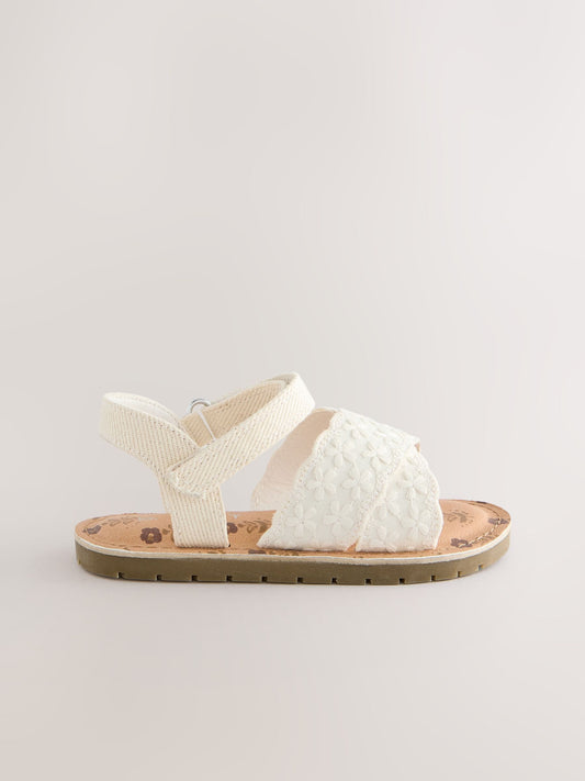 White Broderie Sandals image 2