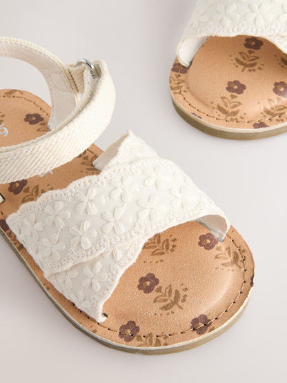 White Broderie Sandals image 3