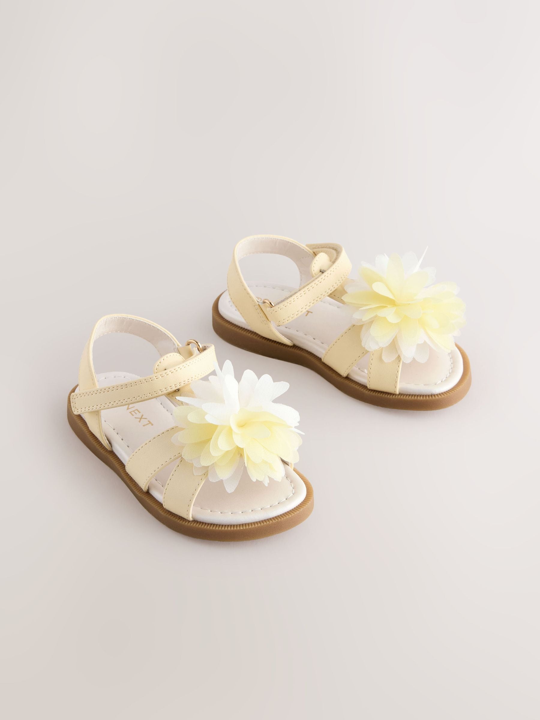 Lemon Yellow Flower Corsage Sandals image 1