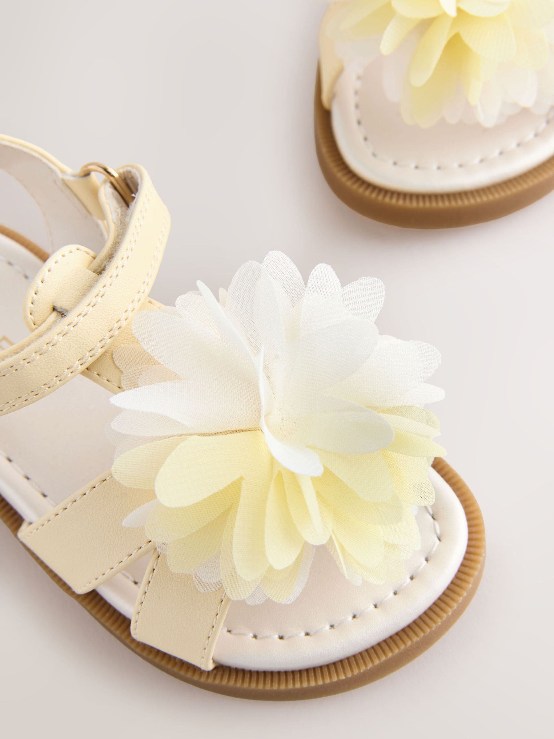 Lemon Yellow Flower Corsage Sandals image 3