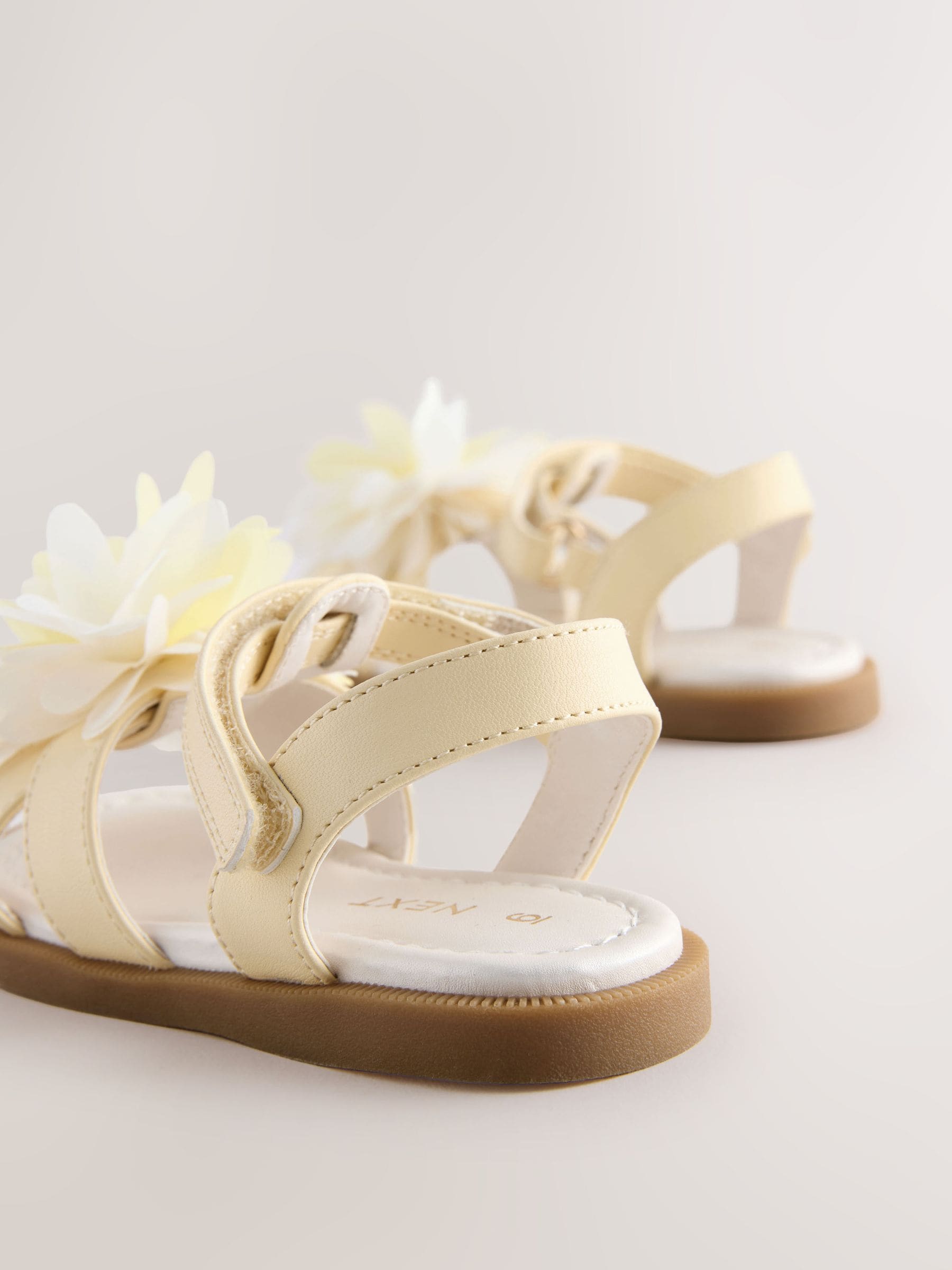 Lemon Yellow Flower Corsage Sandals image 4
