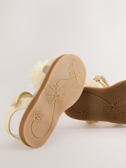 Lemon Yellow Flower Corsage Sandals image 5
