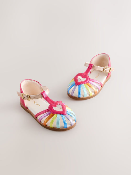 Dsiney Kidz - Multi Rainbow Wide Fit (G) Fisherman Heart Occasion Sandals image 1