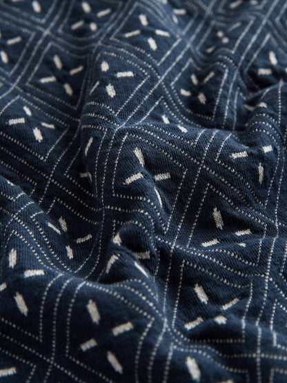 Dsiney Kidz - Navy Patterned Revere Button Through Shirt and Shorts Set (3-16yrs) image 8