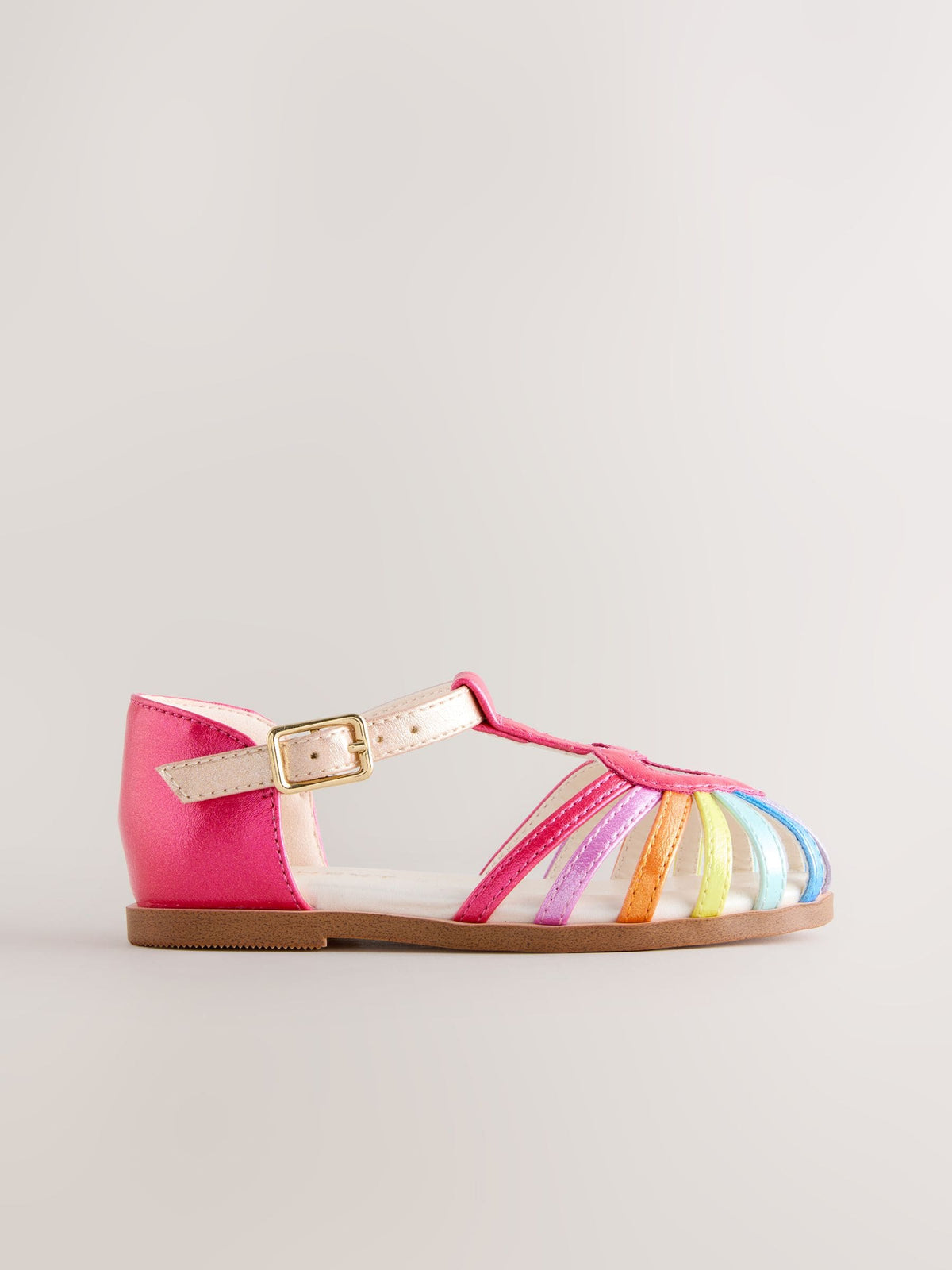 Dsiney Kidz - Multi Rainbow Standard Fit (F) Fisherman Heart Occasion Sandals image 3