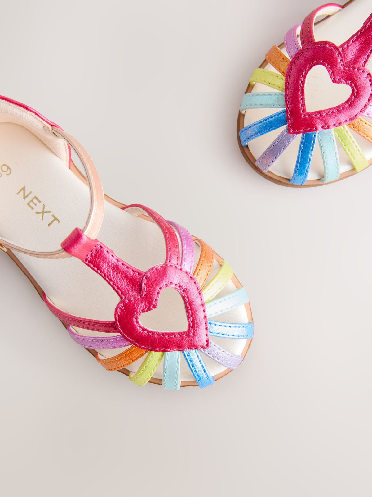 Dsiney Kidz - Multi Rainbow Standard Fit (F) Fisherman Heart Occasion Sandals image 4