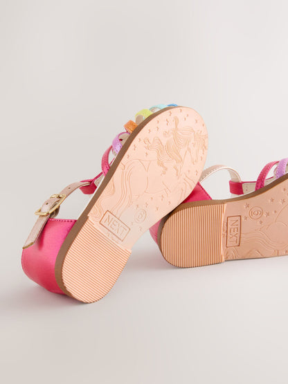Dsiney Kidz - Multi Rainbow Standard Fit (F) Fisherman Heart Occasion Sandals image 6