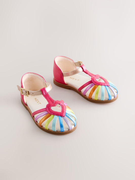 Dsiney Kidz - Multi Rainbow Standard Fit (F) Fisherman Heart Occasion Sandals image 1