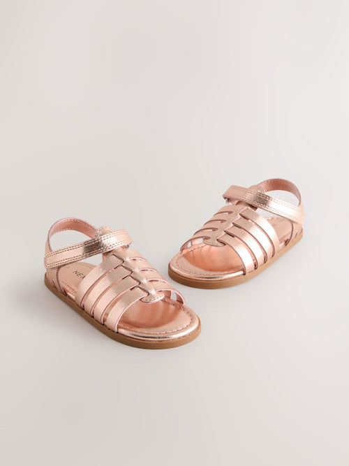 Dsiney Kidz - Rose Gold Ankle Strap Sandals with Touch Fastening image 1