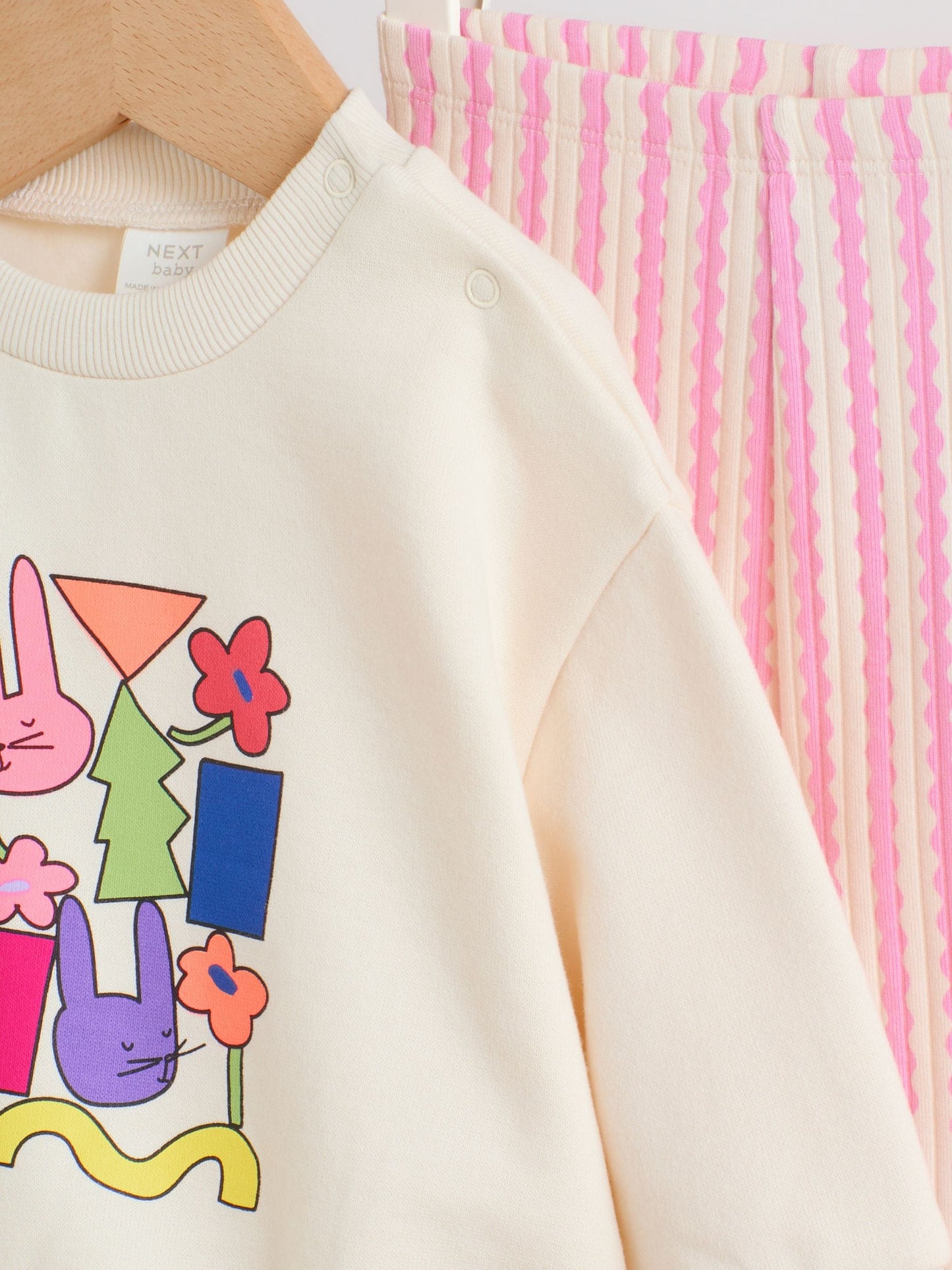 Ecru Milk Club Baby Sweatshirt and Leggings 2 Piece Set (0mths-2yrs) image 3