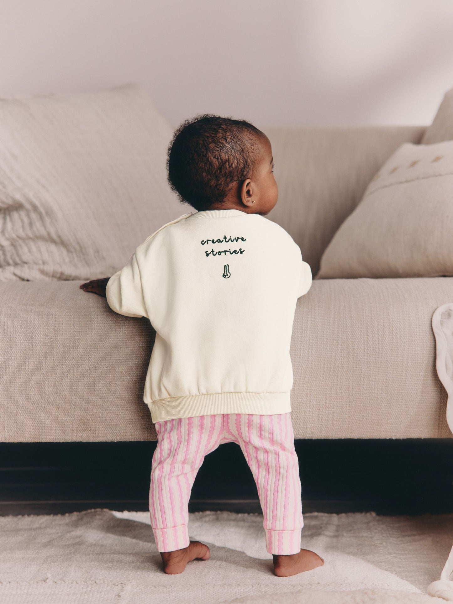 Ecru Baby Sweatshirt and Leggings 2 Piece Set (0mths-2yrs) (0mths-2yrs) image 3