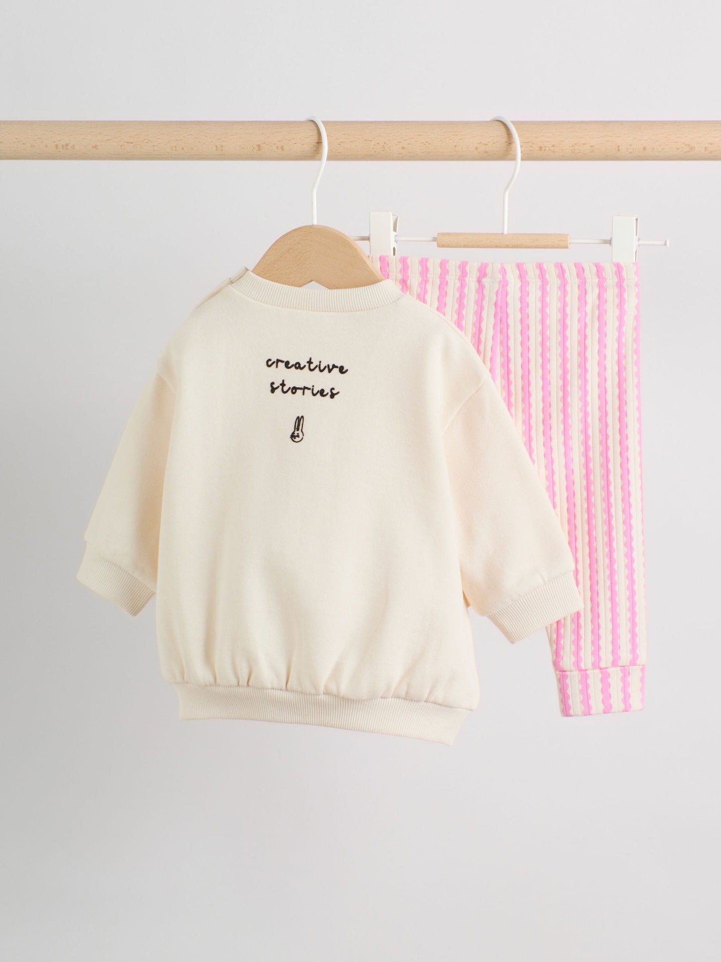 Ecru Baby Sweatshirt and Leggings 2 Piece Set (0mths-2yrs) (0mths-2yrs) image 5