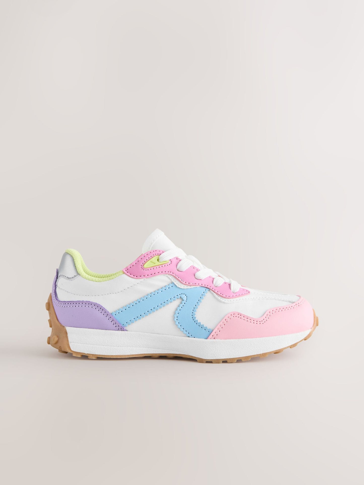 Pastel Colourblock Lace-Up Lifestyle Trainers image 3