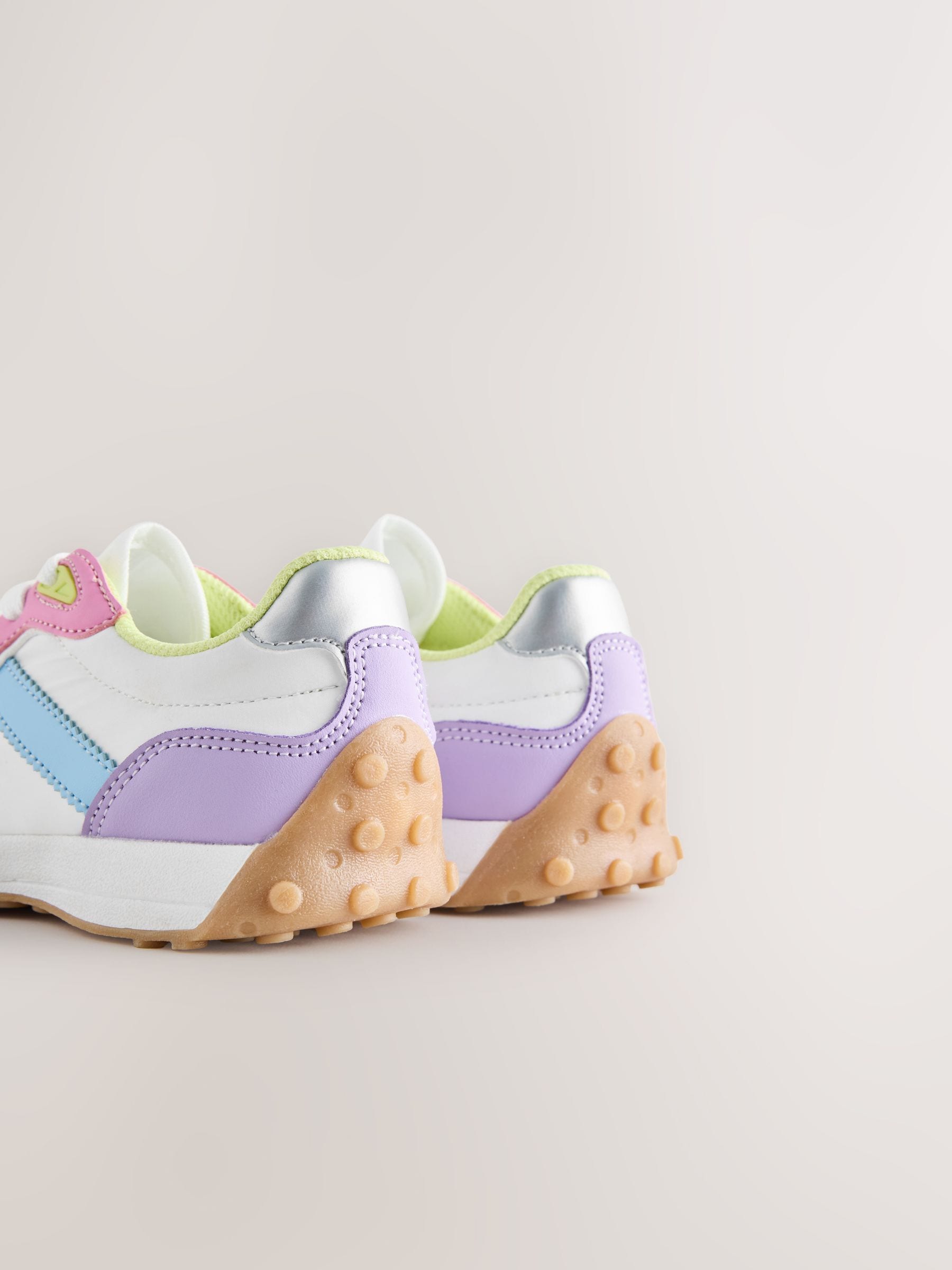 Pastel Colourblock Lace-Up Lifestyle Trainers image 4