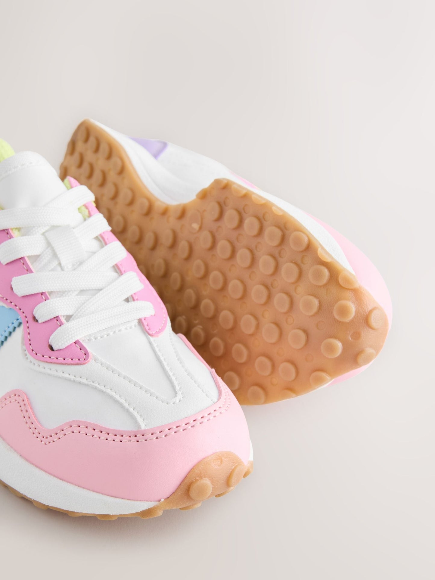Pastel Colourblock Lace-Up Lifestyle Trainers image 5
