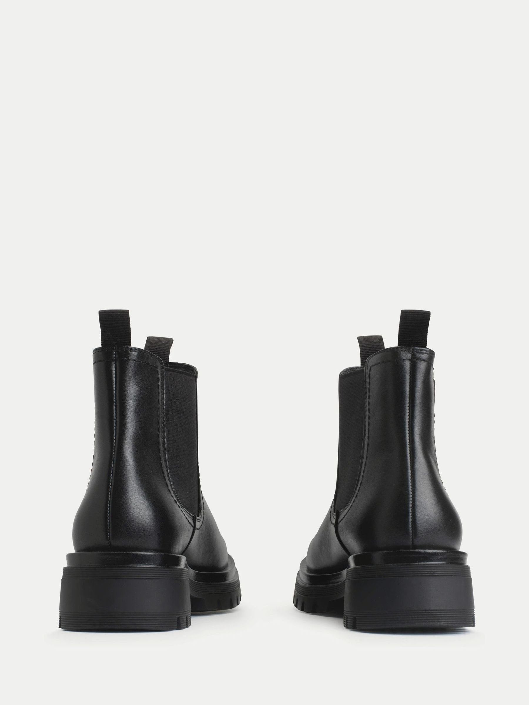 Start Rite Black London Leather Angry Angels Chunky Chelsea Style Boots image 5