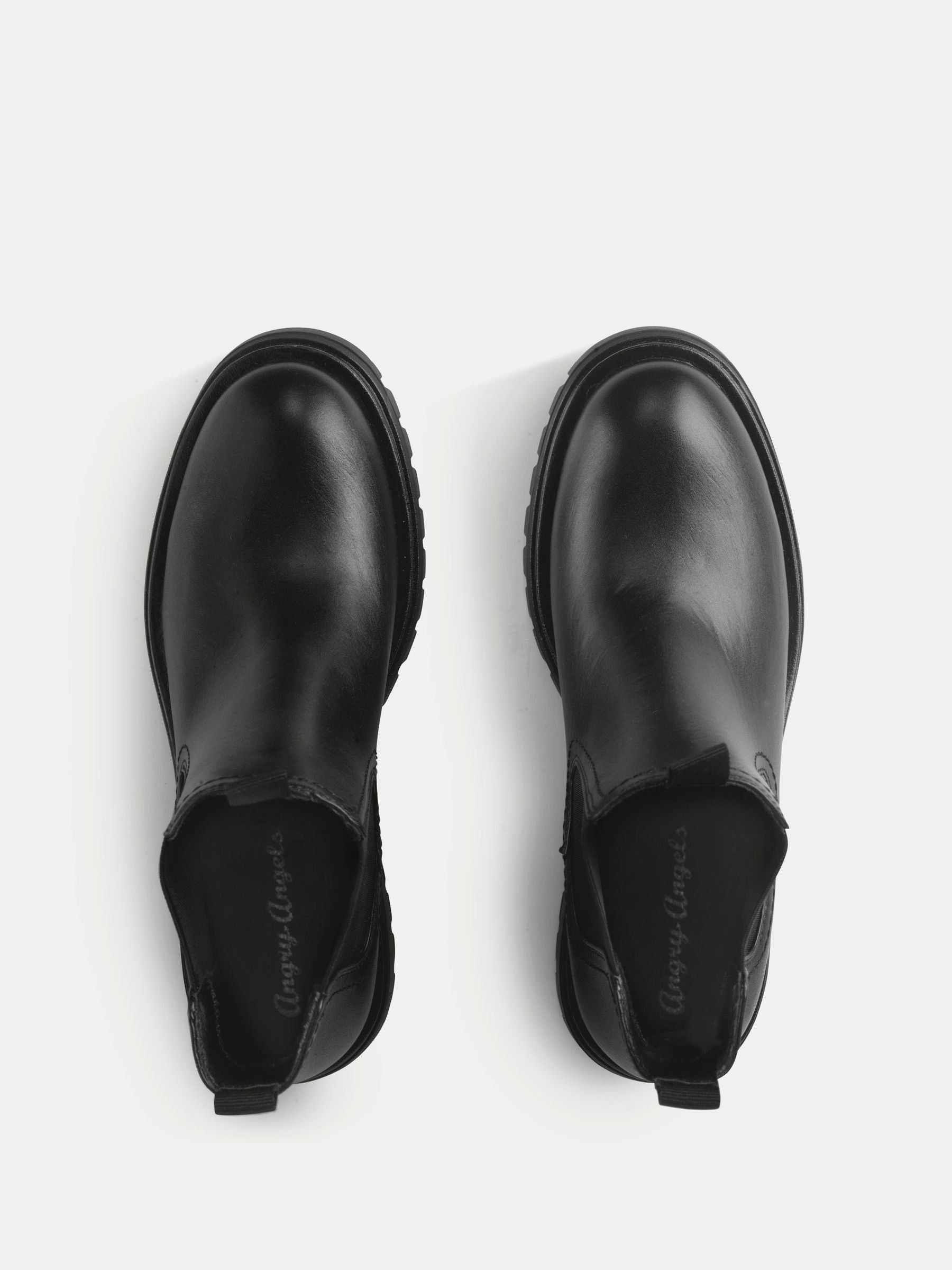 Start Rite Black London Leather Angry Angels Chunky Chelsea Style Boots image 6