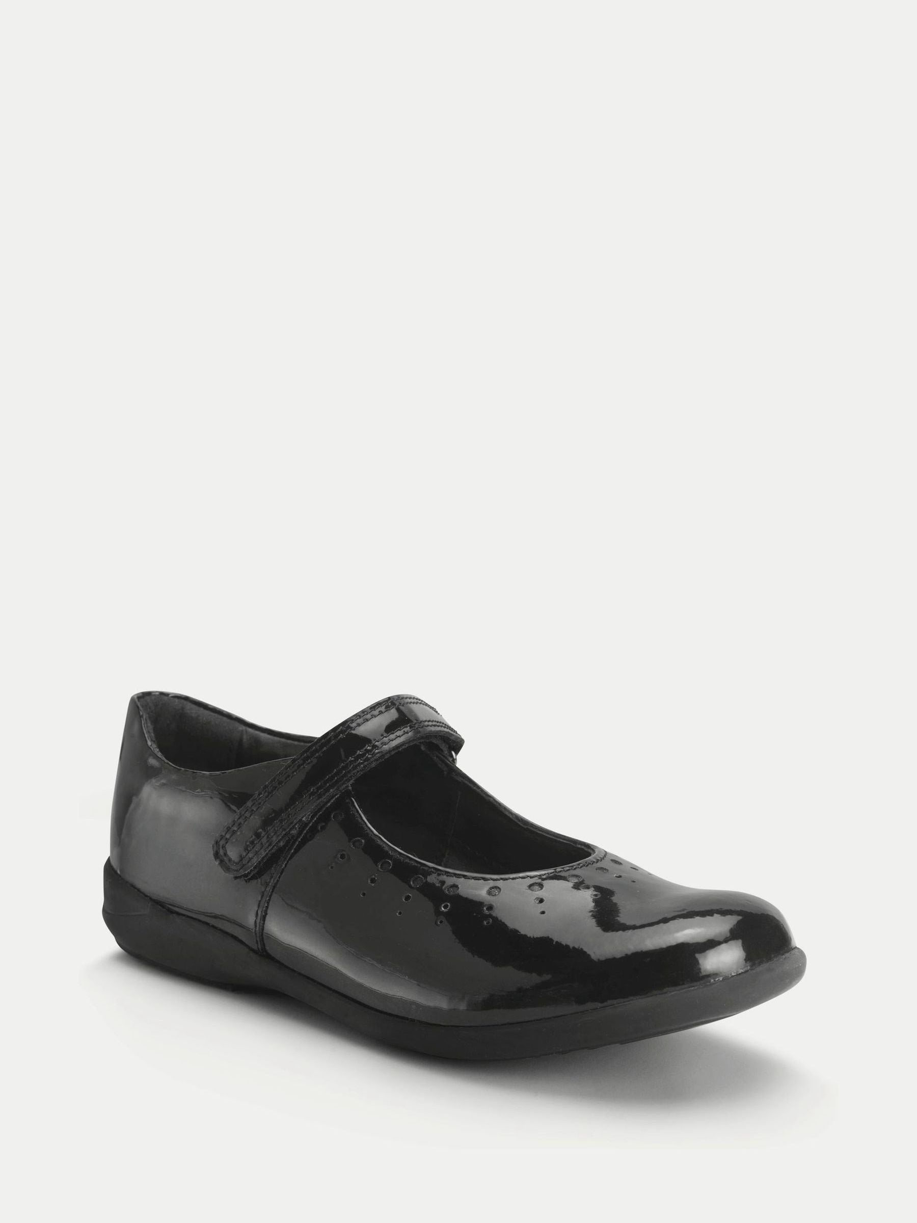 Start Rite Black Patent Dual Fit Study Mary Jane Rip Tape Shoes image 2