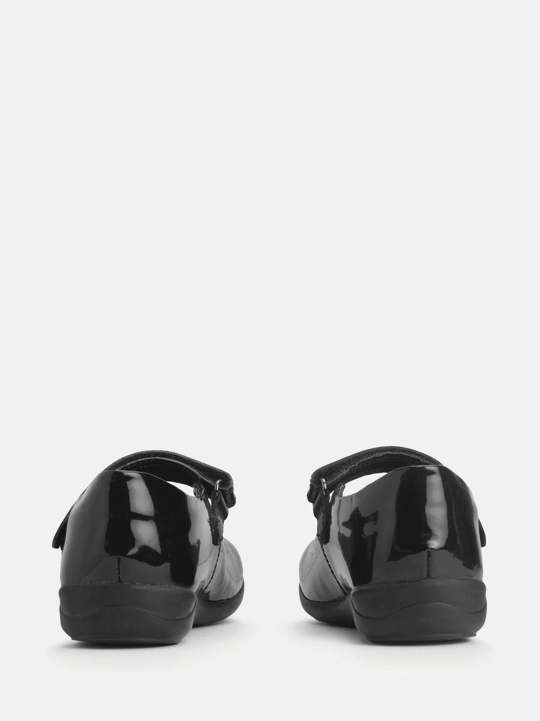 Start Rite Black Patent Dual Fit Study Mary Jane Rip Tape Shoes image 3