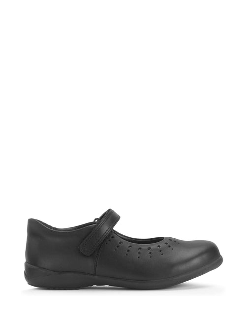 Start Rite Black Dual Fit Study Leather Mary Jane Rip Tape Shoes image 1