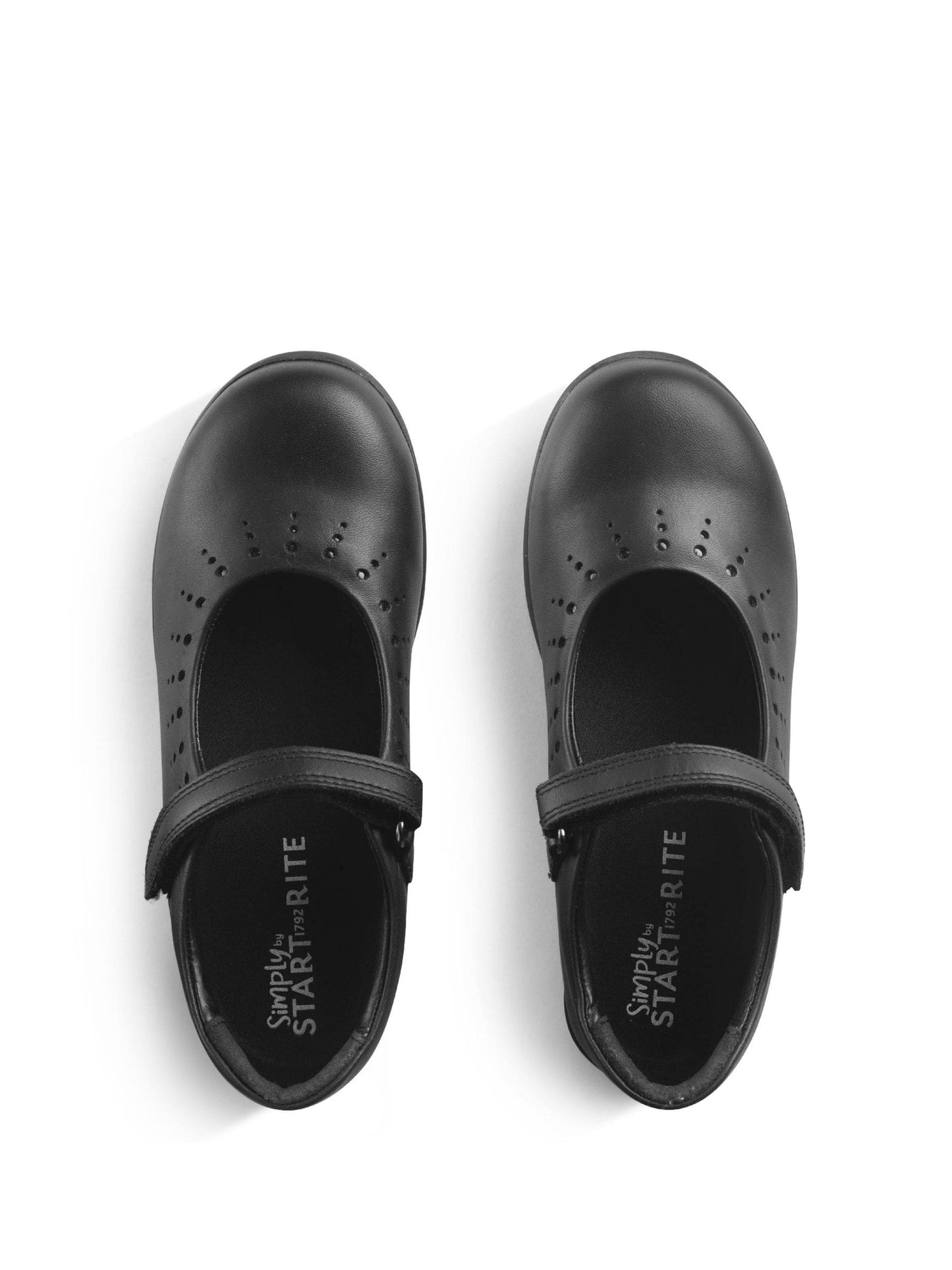 Start Rite Black Dual Fit Study Mary Jane Rip Tape Shoes image 5