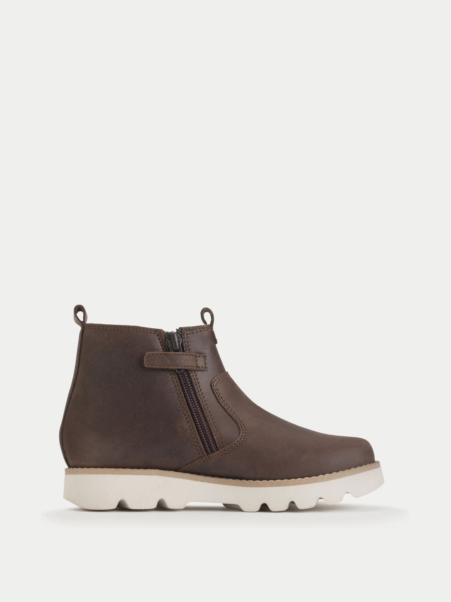 Start Rite Brown Carnaby Chunky Soled Zip-Up Chelsea Inspired Boots image 2