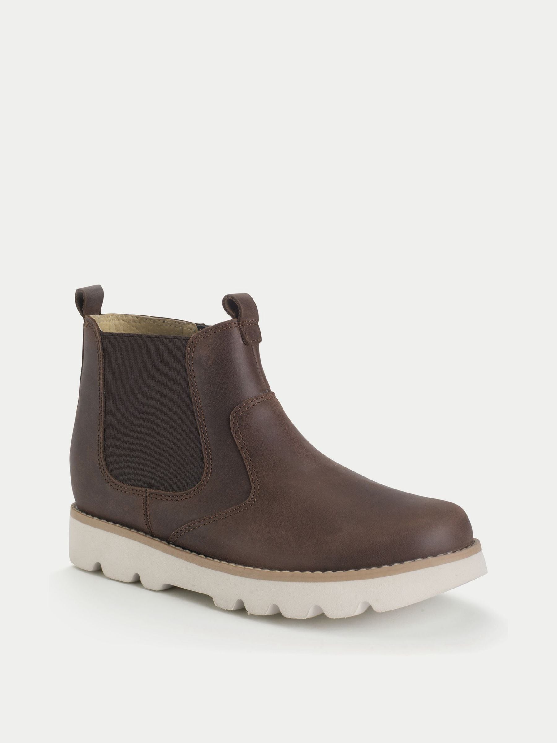 Start Rite Brown Carnaby Chunky Soled Zip-Up Chelsea Inspired Boots image 3