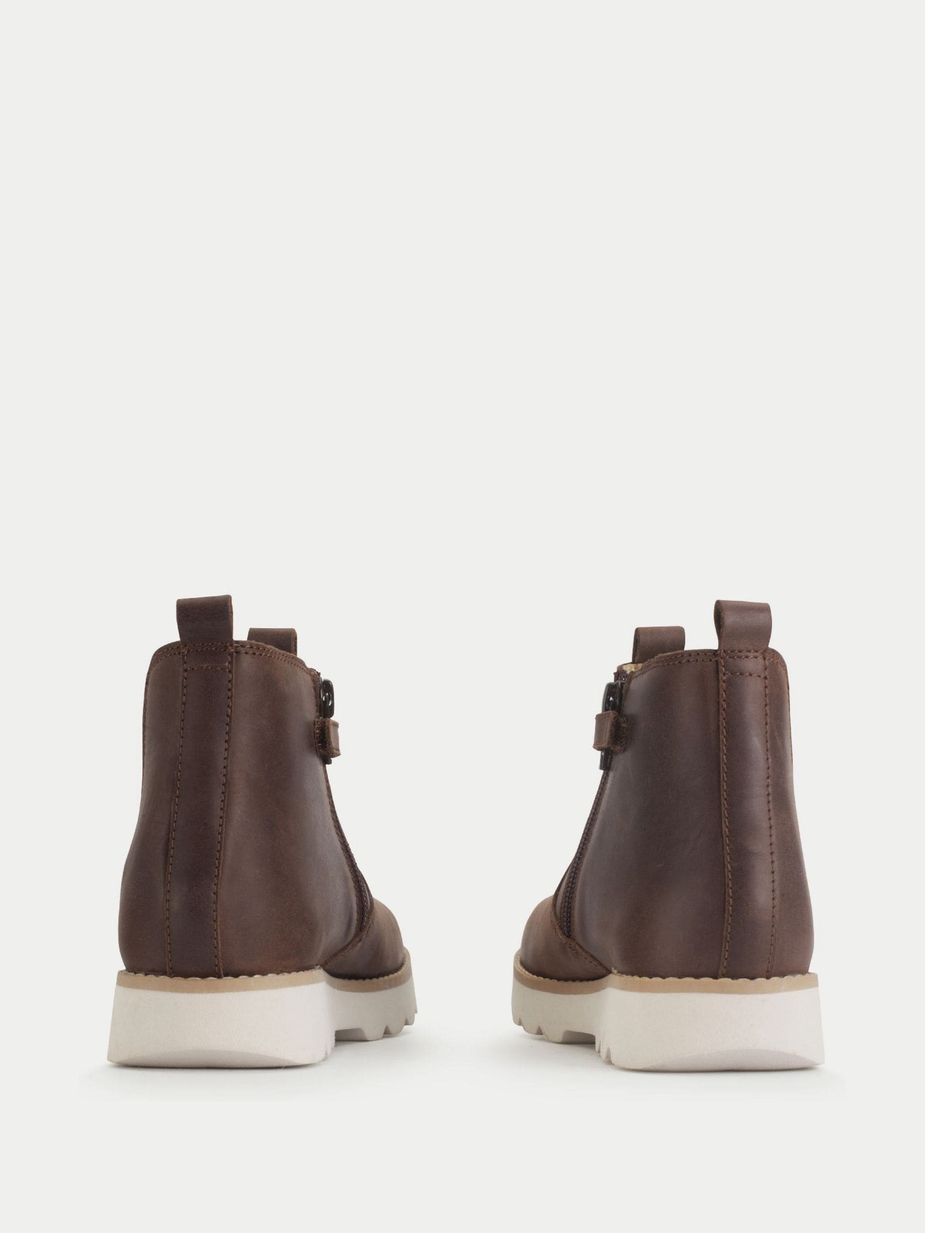 Start Rite Brown Carnaby Chunky Soled Zip-Up Chelsea Inspired Boots image 4