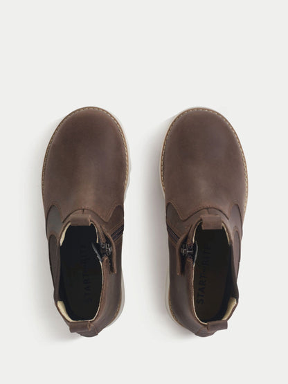 Start Rite Brown Carnaby Chunky Soled Zip-Up Chelsea Inspired Boots image 5