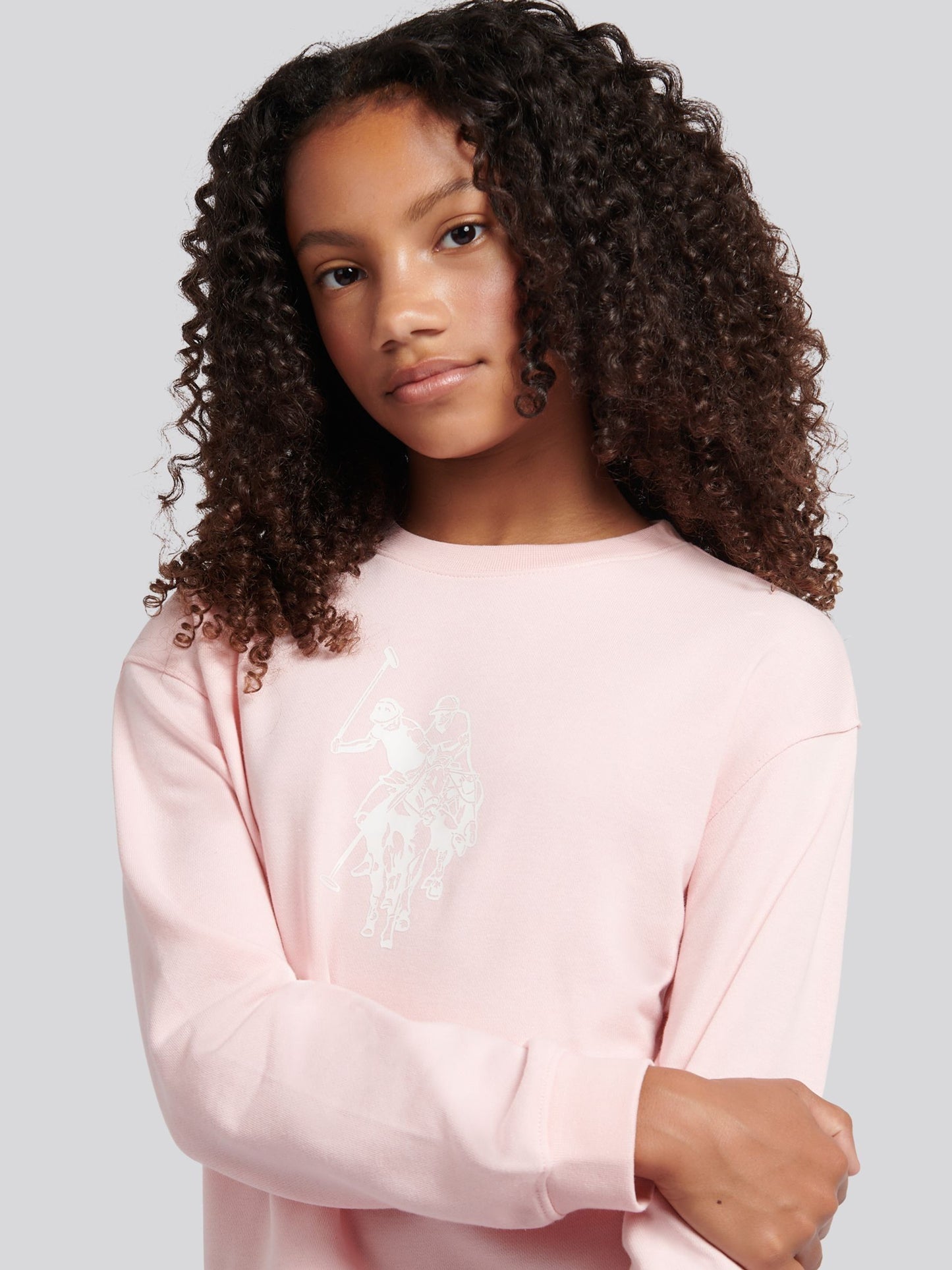 Dsiney Kidz - U.S. Polo Assn Pink Graphic Boxy Sweat & Leggings Set image 5