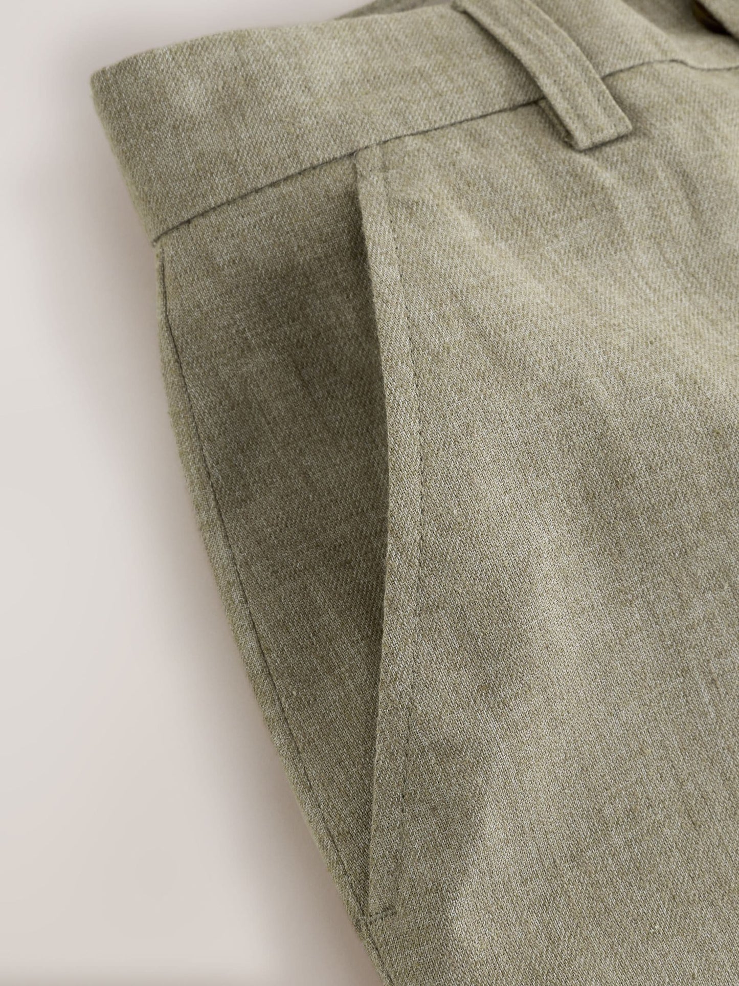 Dsiney Kidz - Khaki Green Linen Blend Suit Trousers (3-16yrs) image 10