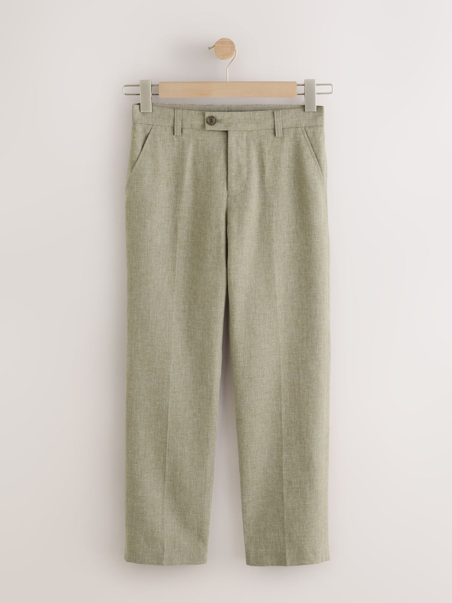 Dsiney Kidz - Khaki Green Linen Blend Suit Trousers (3-16yrs) image 5