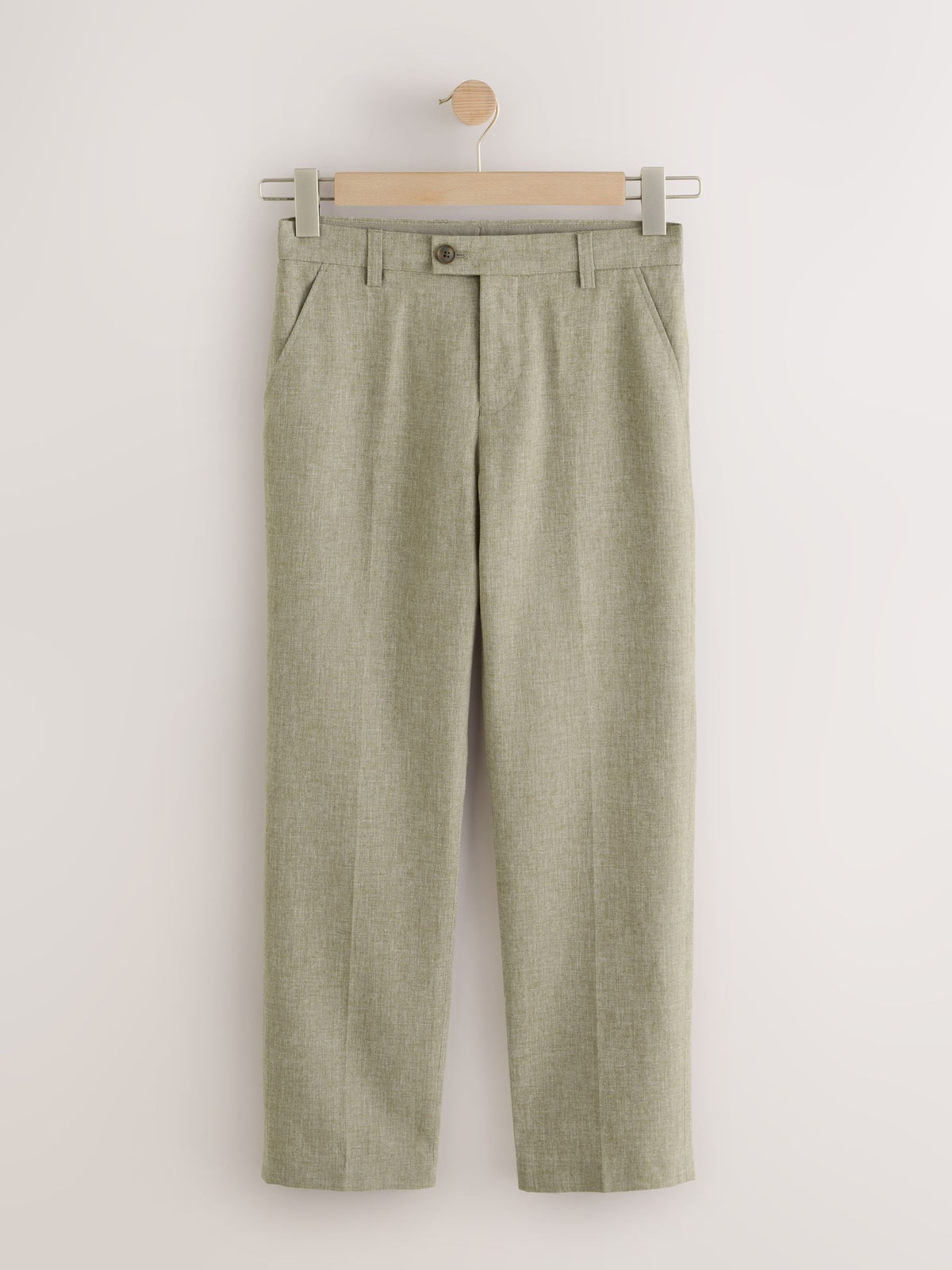 Dsiney Kidz - Khaki Green Linen Blend Suit Trousers (3-16yrs) image 5