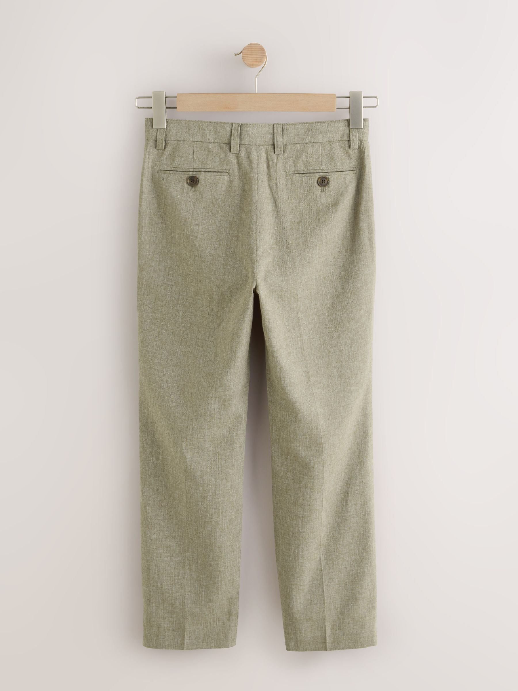 Dsiney Kidz - Khaki Green Linen Blend Suit Trousers (3-16yrs) image 6