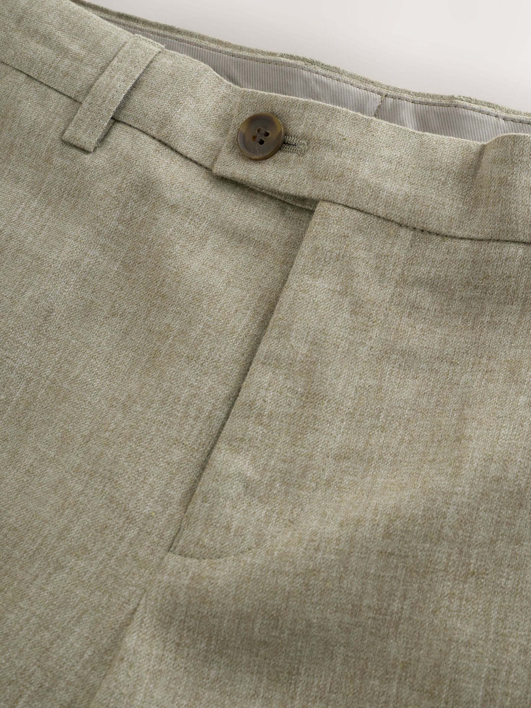 Dsiney Kidz - Khaki Green Linen Blend Suit Trousers (3-16yrs) image 7