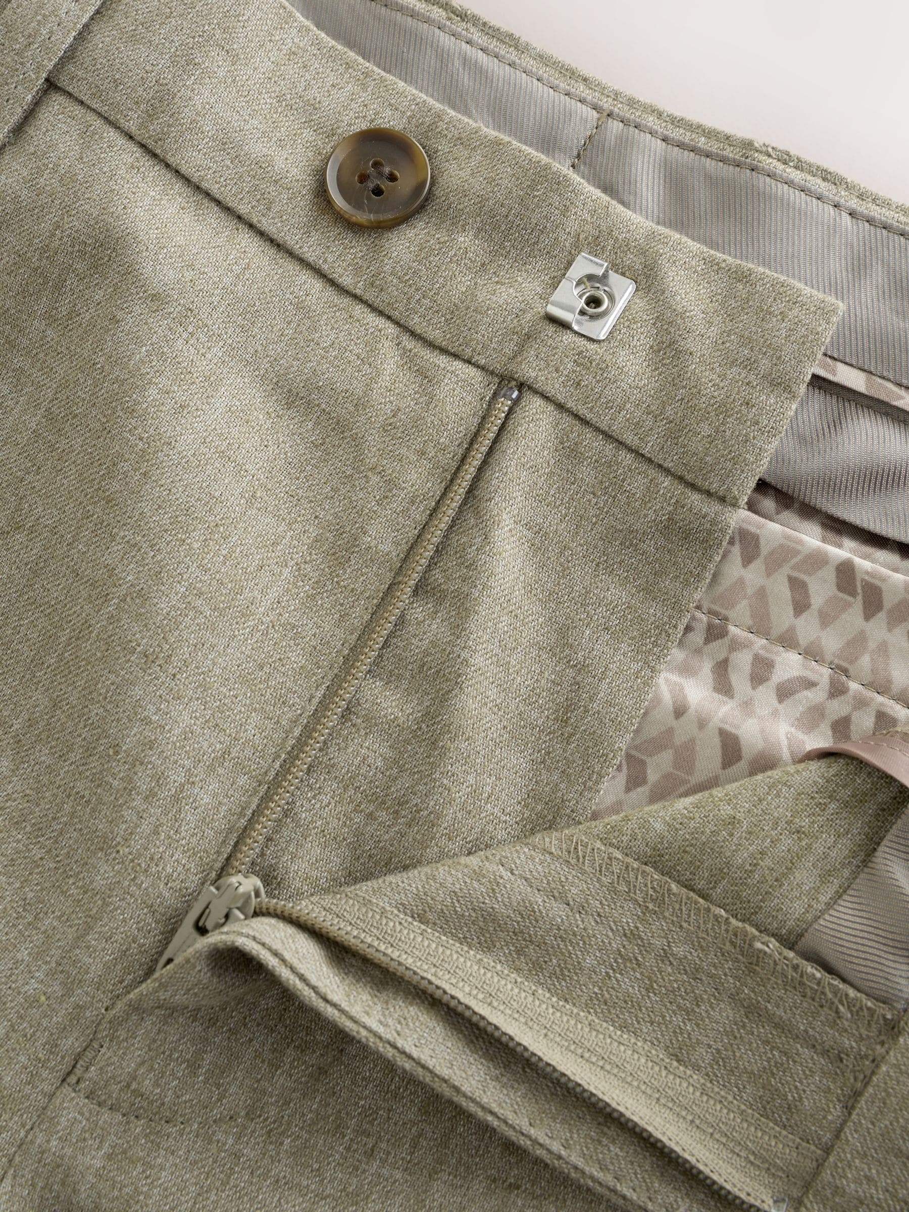 Dsiney Kidz - Khaki Green Linen Blend Suit Trousers (3-16yrs) image 8