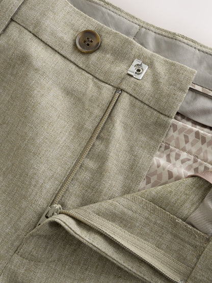 Dsiney Kidz - Khaki Green Linen Blend Suit Trousers (3-16yrs) image 8