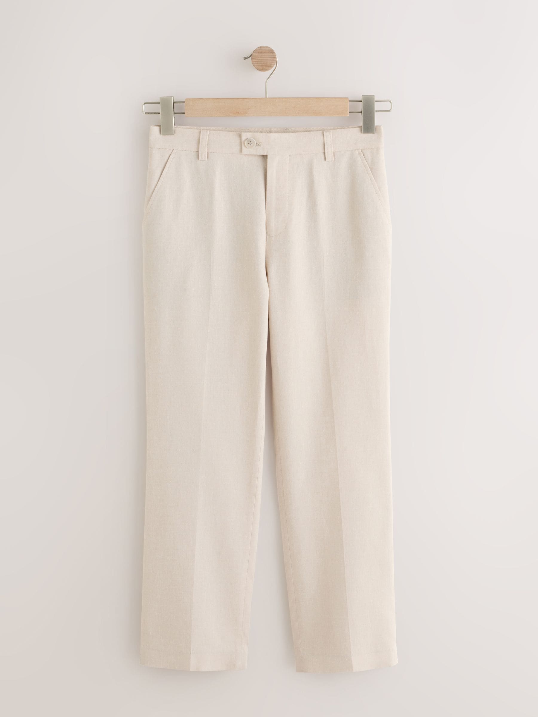 Dsiney Kidz - Neutral Beige Linen Blend Suit Trousers (3-16yrs) image 5