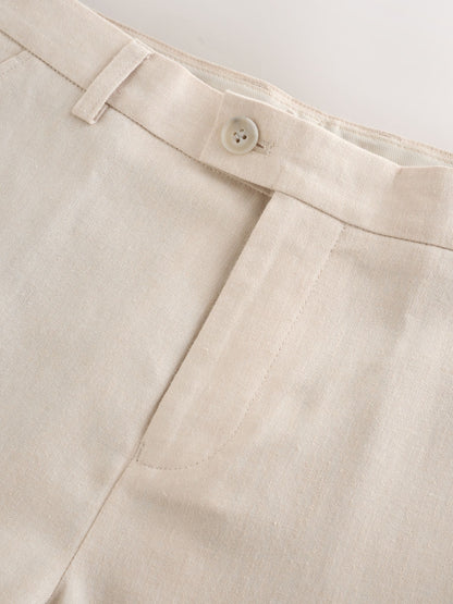 Dsiney Kidz - Neutral Beige Linen Blend Suit Trousers (3-16yrs) image 7