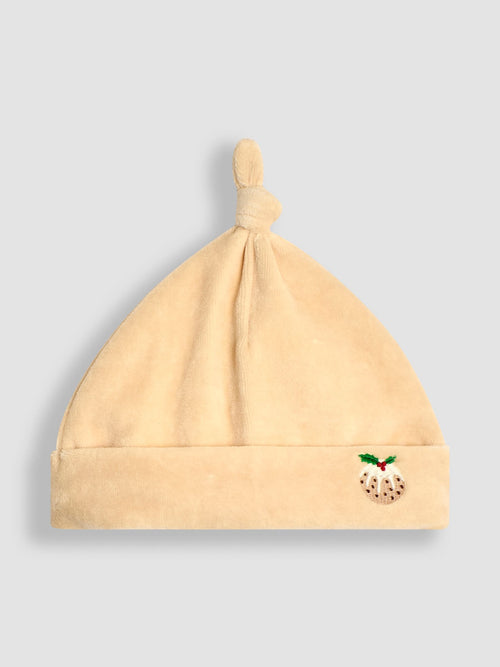JoJo Maman Bébé Stone Pudding Velour Hat image 1