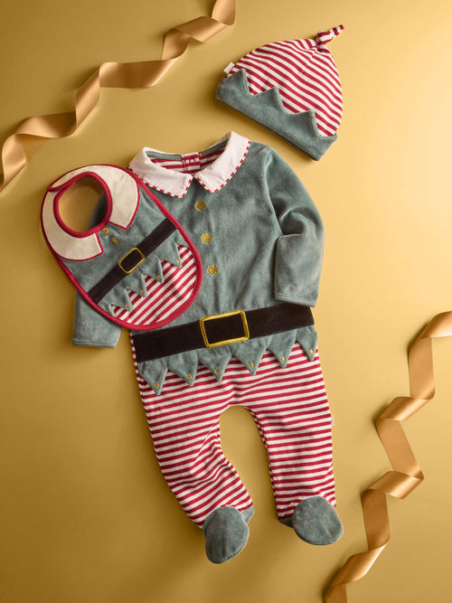 JoJo Maman Bébé Red 2-Piece Baby Elf Outfit Set image 1